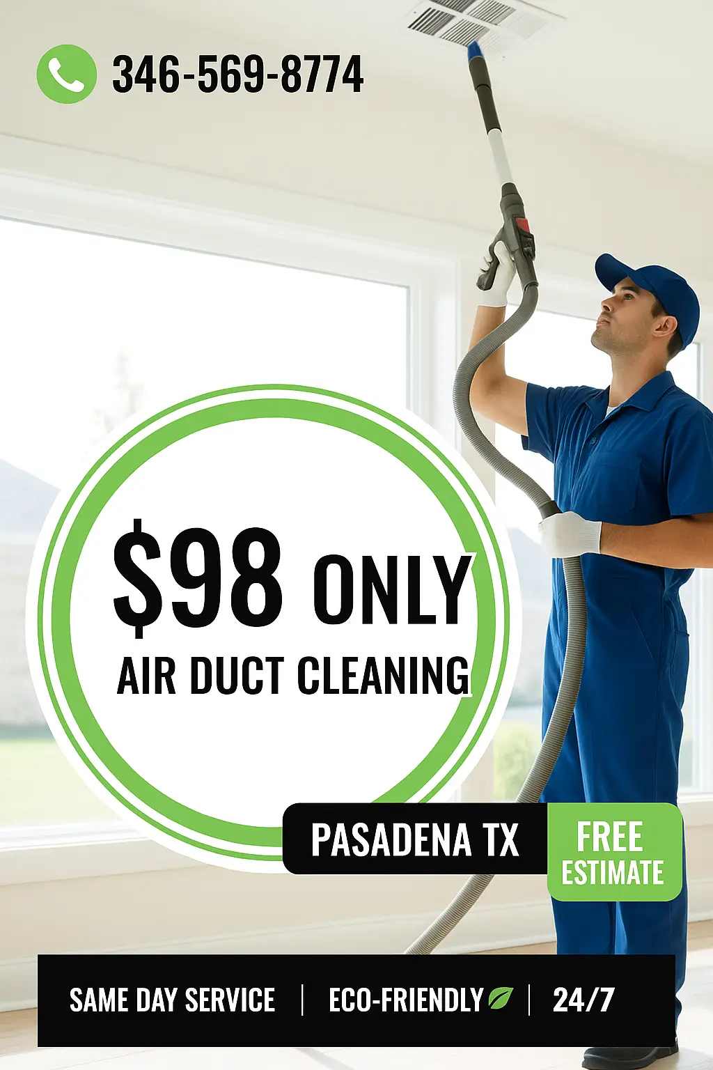 Air Duct Vent Cleaning Pasadena City TX Coupon